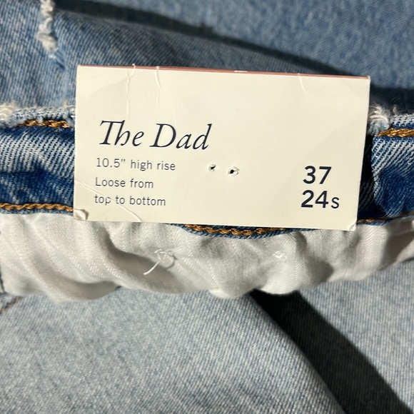 Abercrombie & Fitch The Dad High Rise denim jeans sz 24 short 37 plus distressed - Picture 9 of 10